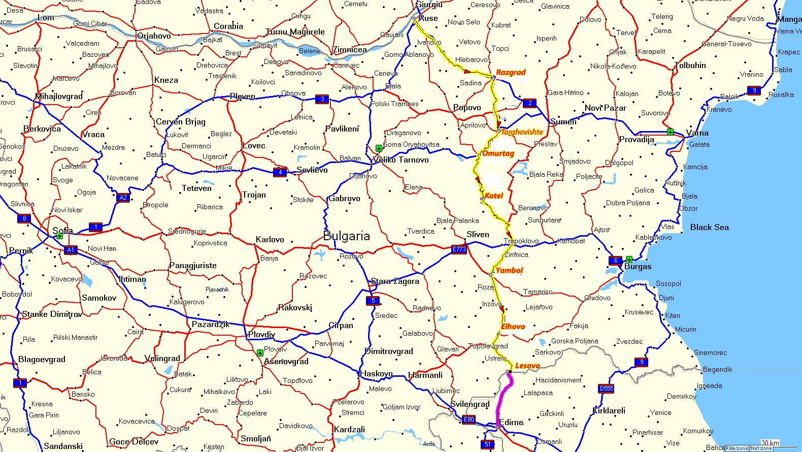Harta Rutiera Bulgaria Urbi Et Orbi