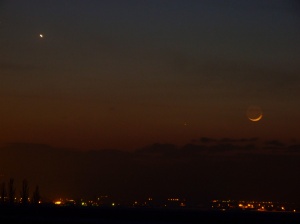 Venus, Mercur si Luna